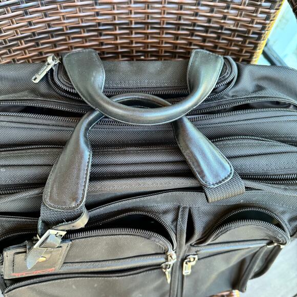 TUMI Alpha Deluxe Wheel Rolling Expandable Carry On 26103D4 Ballistic Nylon 17" - Picture 8 of 12